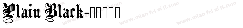Plain Black字体转换